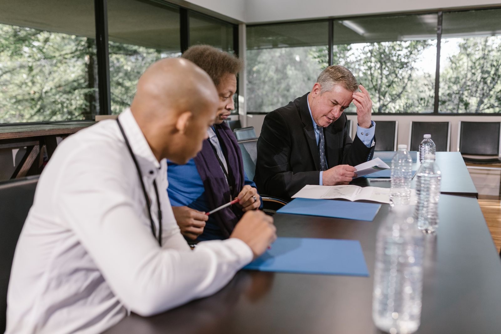 A board meeting at a table in the Netherlands, where the company's decisions are taken